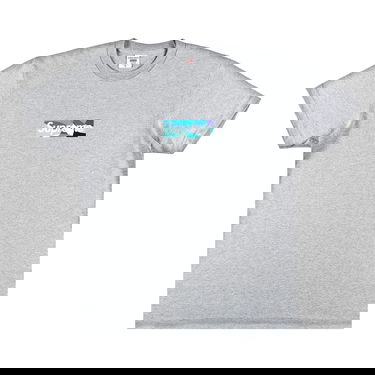 Тениска Supreme Emilio Pucci x Box Logo Tee 'Heather Grey/Blue' Сиво | SS21T4 HEATHER GREY BLUE, 1