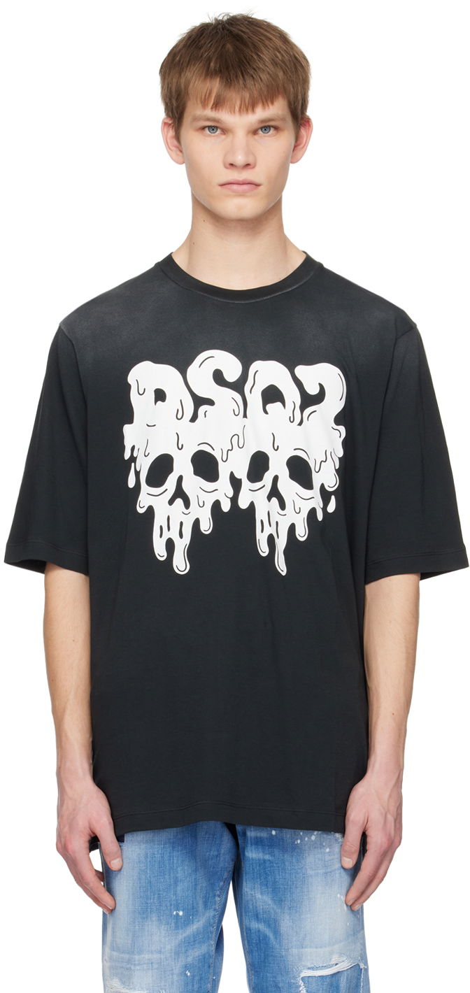Тениска DSQUARED2 Dsquared2 After Midnight Goth Skater T-Shirt Черно | S74GD1137_S21600, 0