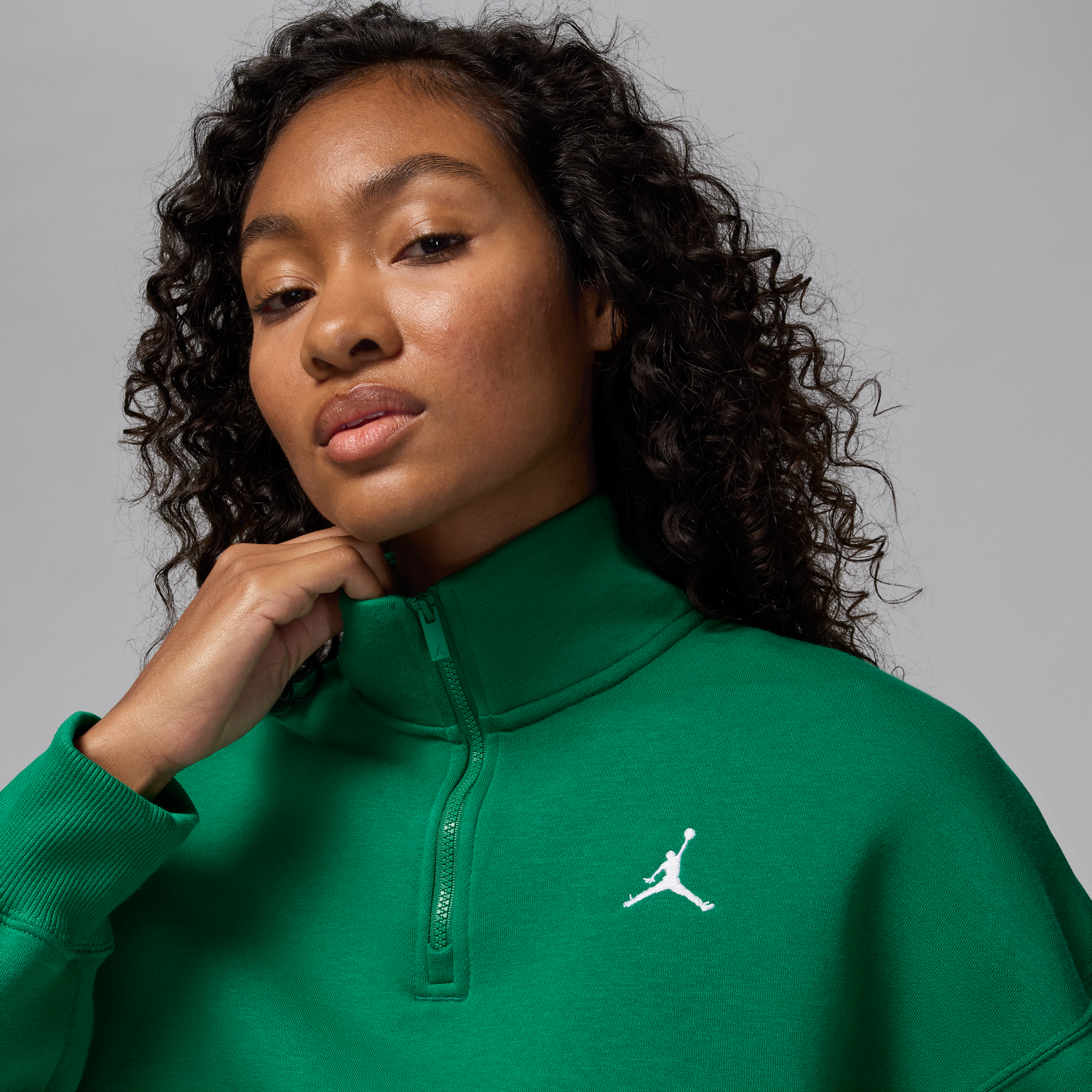 Суитчър Jordan Brooklyn Fleece 1/4-Zip Top Cotton/Polyester Зелено | IH2391-365, 1