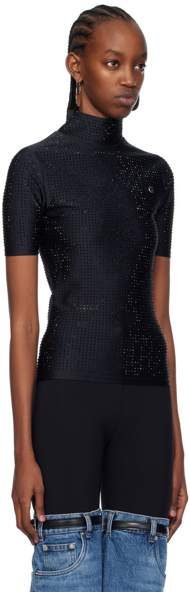 Пуловер Coperni Coperni Crystal Embellished Mock Neck Top Черно | COPJS20BIS855, 1