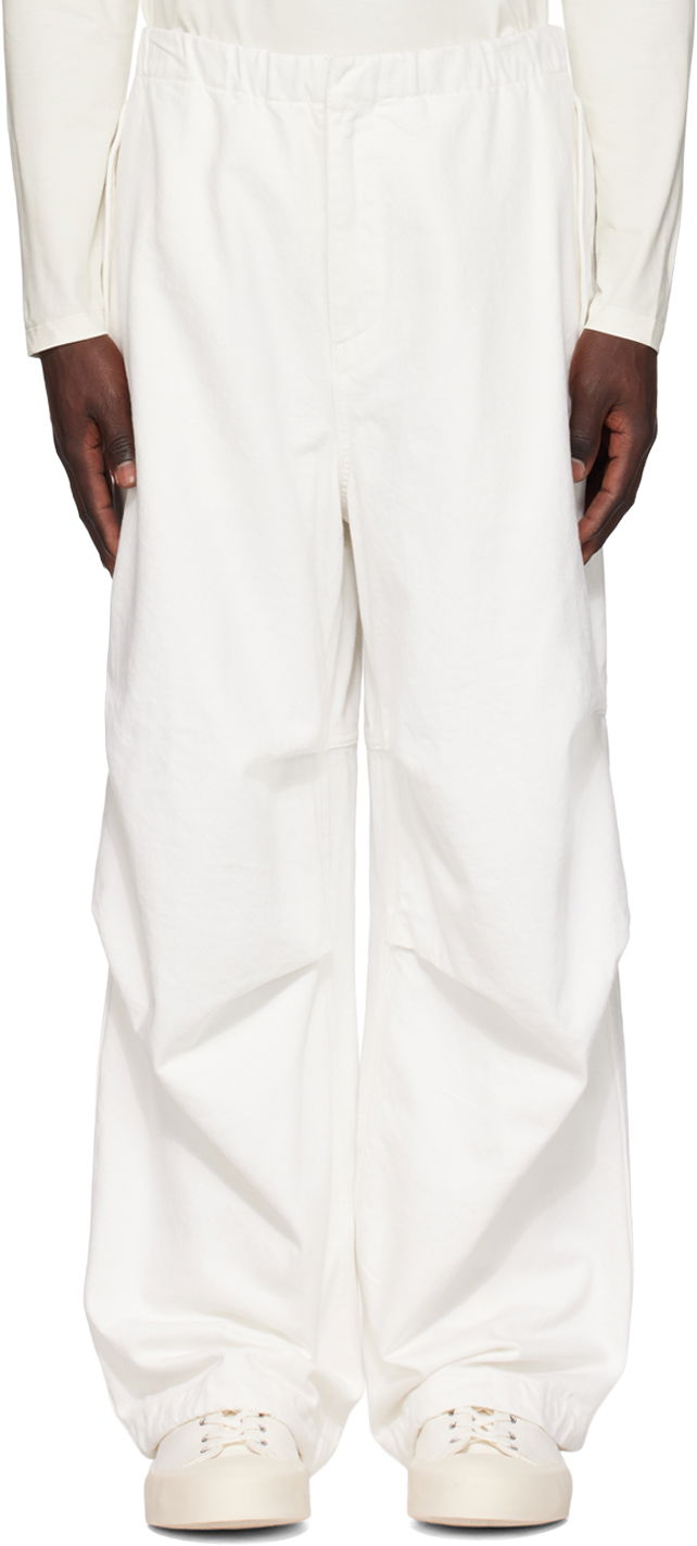 Панталони Jil Sander Drawstring Denim Trousers Бяло | J21KA0178 J46463, 0