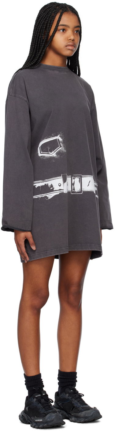 Тениска We11done We11done Trompe L'Oeil T-Shirt Minidress Сиво | WD-TO1-23-894-W-CH, 1
