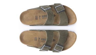 Кецове и обувки Birkenstock Arizona Suede Leather Regular Fit Зелено | 1025070, 3