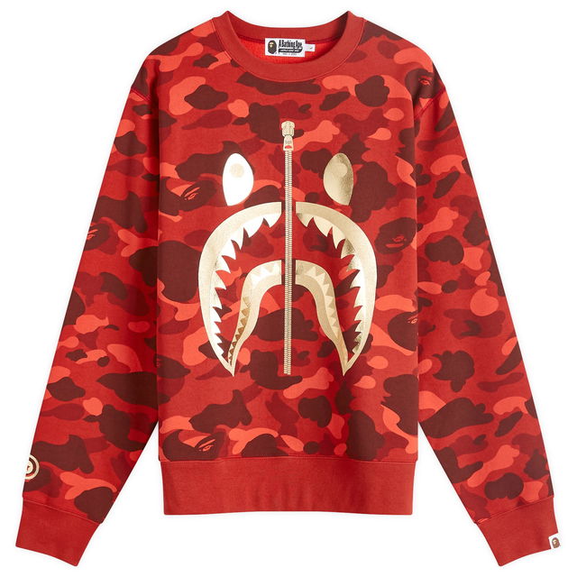 A Bathing Ape Colour Camo Shark Crew Sweat