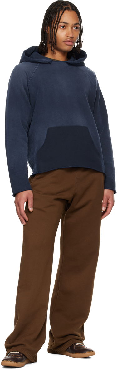 Суитчър LES TIEN Heavyweight Raw Raglan Hoodie Тъмно синьо | CF-1135-PS, 3