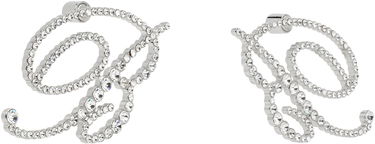 Значка Blumarine Blumarine 'B' Crystal Earrings Металик | P522W315A, 1