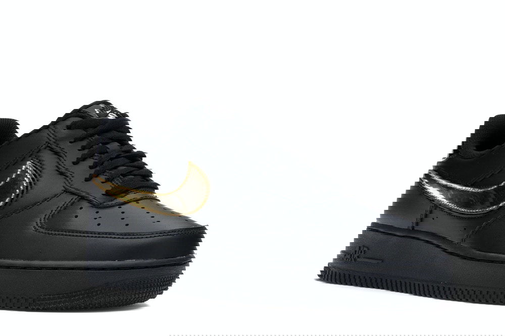 Кецове и обувки Nike Air Force 1 Low '07 LV8 "Removable Swoosh - Black Gold" Черно | CT2252-001, 1
