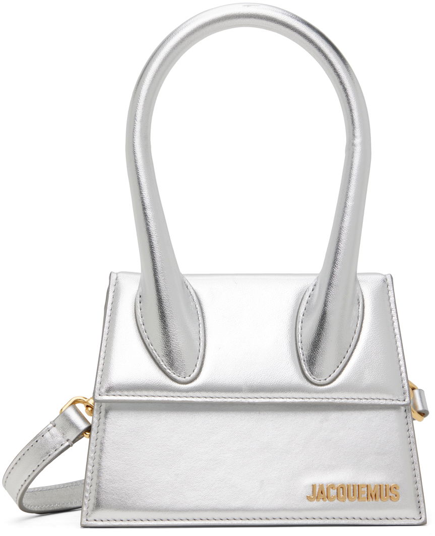 Чанта през рамо Jacquemus Guirlande 'Le Chiquito Moyen' Bag "Silver" Металик | 23H213BA002-3159, 0