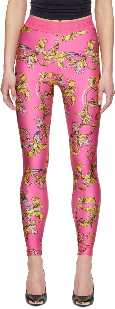 Клинове Versace Versace Jeans Couture Barocco Print Leggings Розово | E78HAC101_EJS470, 0