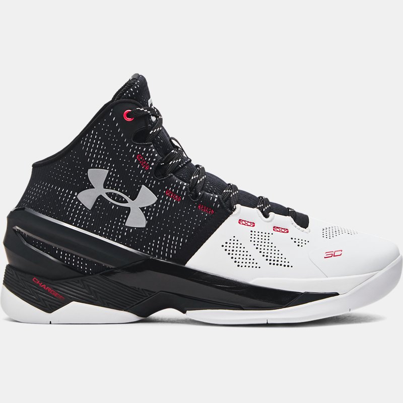 Баскетбол Under Armour Unisex Curry 2 Basketballschuhe Weiß / Schwarz / Metallisch Silber 40 Черно | 3027361-101