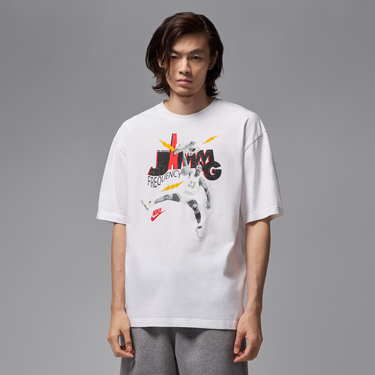 Тениска Jordan Jordan Brand Jamming Frequency T-Shirt Бяло | HJ2929-100, 1