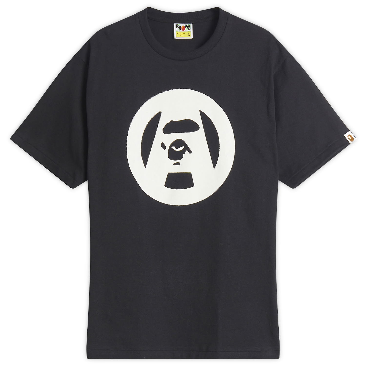 Тениска BAPE Bathing Ape Stencil Circle Ape Face T-Shirt, Size Large Черно | 001TEL301053M-BLK, 1