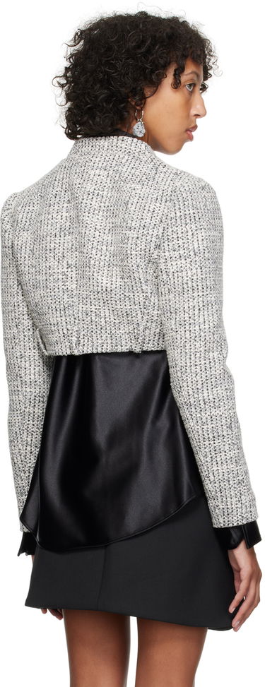 Яке Coperni Coperni Cropped Tweed Jacket Бяло | COPV33100, 2