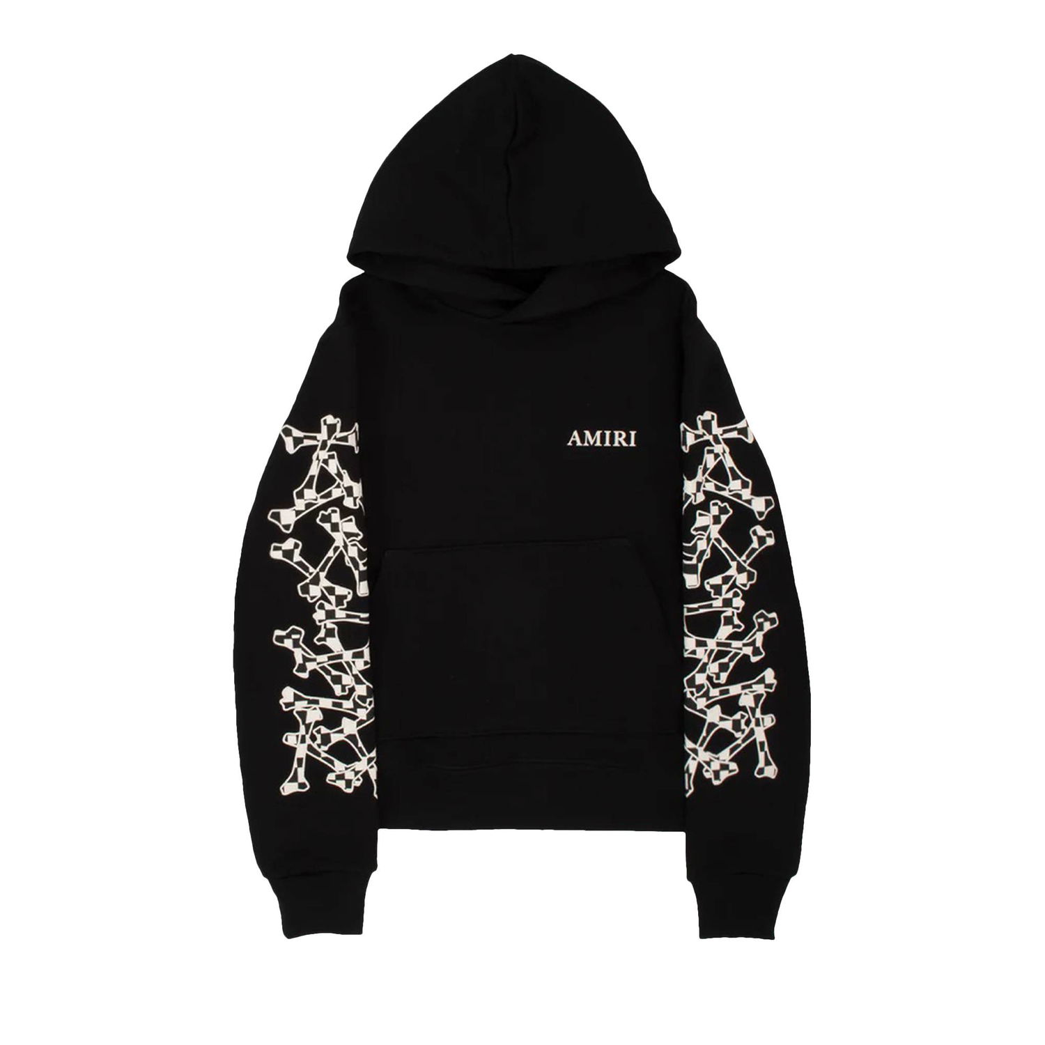 Суитчър AMIRI Checkered Bones Hoodie Черно | AW22MJG020 001 BLAC, 1