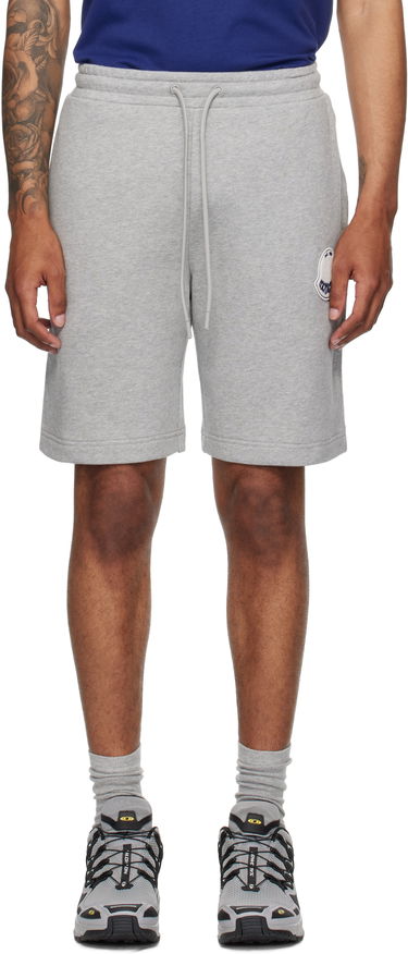 Къси панталони Moncler Moncler Logo Patch Cotton Shorts Сиво | K20918H0000489AZU, 0
