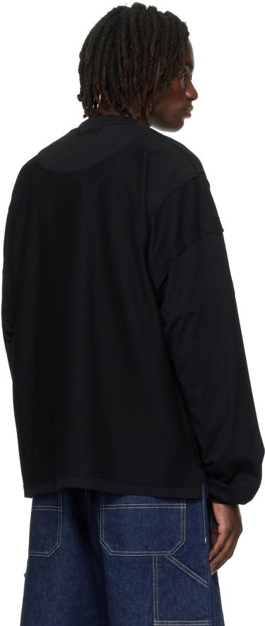 Суитчър VETEMENTS VETEMENTS 'Shut Down' Embroidered Longsleeve Sweatshirt Черно | UH76LS790B, 2