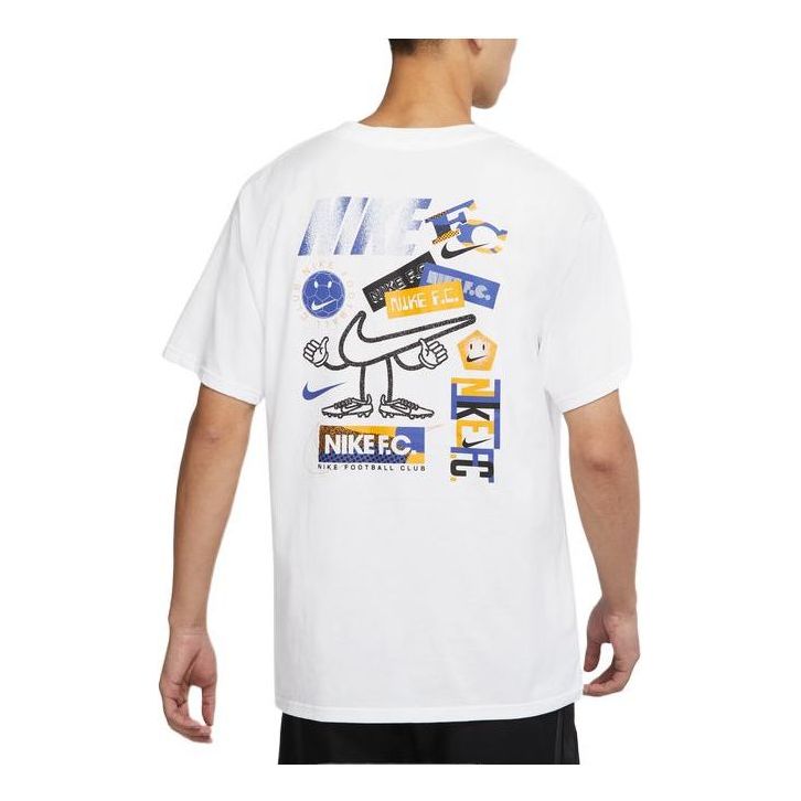 Тениска Nike Front And Back Print Soccer T-Shirt Бяло | DH7463-100