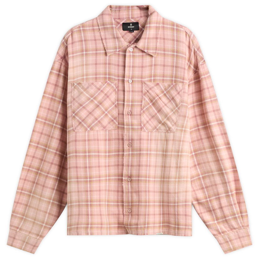 Риза Represent Clo Men's Flannel Checked Shirt Розово | MLM100106-24