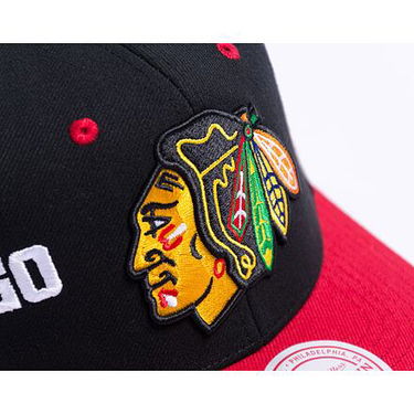 Шапка с козирка Mitchell & Ness Overbite Pro Snapback Chicago Blackhawks Black Черно | HHSS7311-CBHYYPPPBLCK, 4