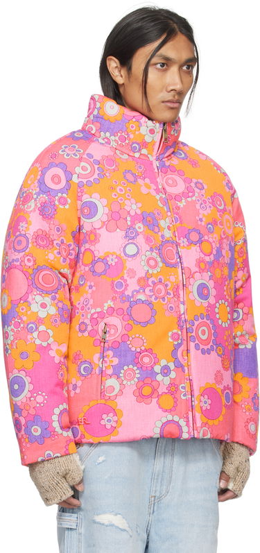 Пухо яке ERL Floral Print Down Jacket Розово | ERL07C103, 3