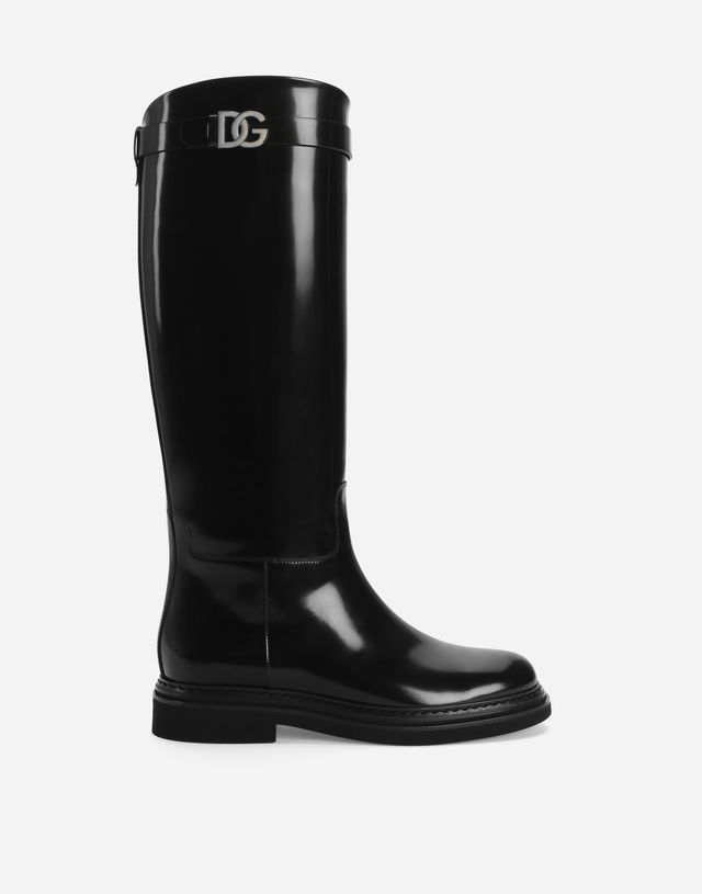 Dolce & Gabbana Calfskin Knee-High Boots
