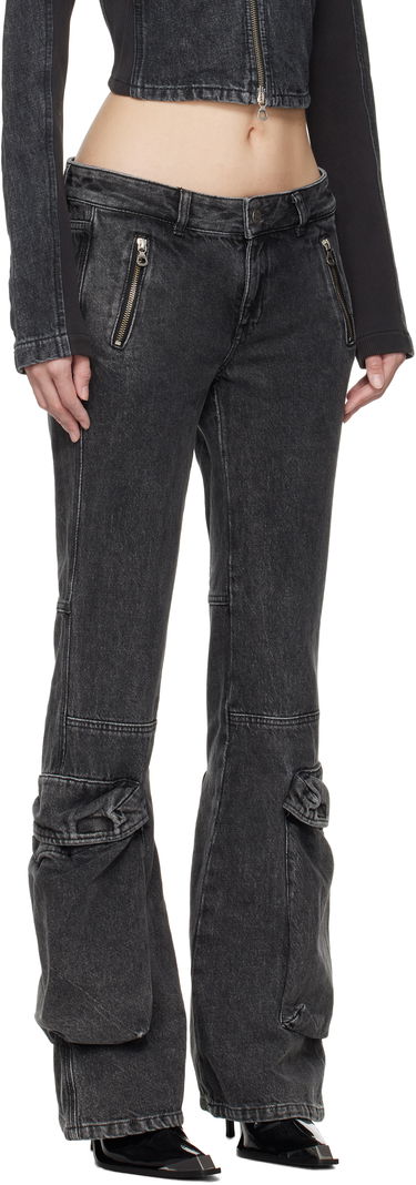Карго панталони Diesel Black D-Poky-S Low Rise Cargo Jeans Черно | A14739 0CBDH D-POKY-S PANTALON, 1