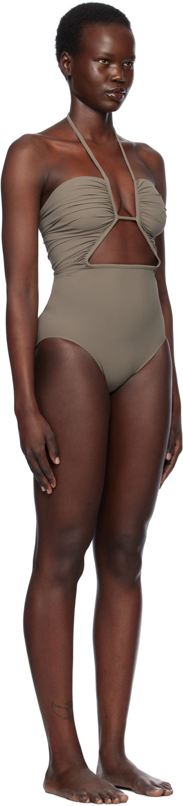 Бански Rick Owens Rick Owens Hollywood Prong Bather One-Piece Swimsuit Черно | RP01E7087 NS, 4