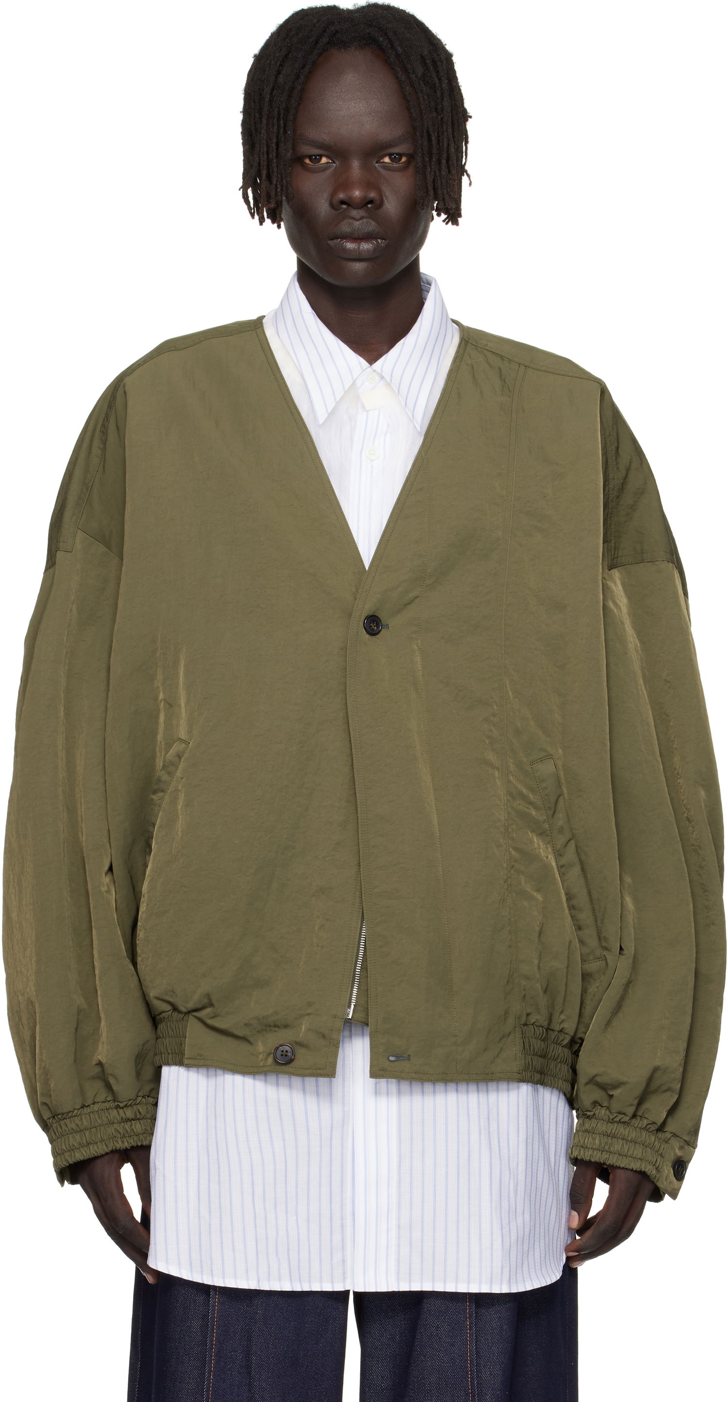 Яке бомбър HED MAYNER Hed Mayner Bomber Jacket Зелено | HMMB10028A-HB219, 0