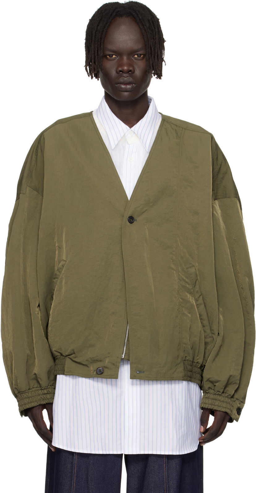 Яке бомбър HED MAYNER Hed Mayner Bomber Jacket Зелено | HMMB10028A-HB219