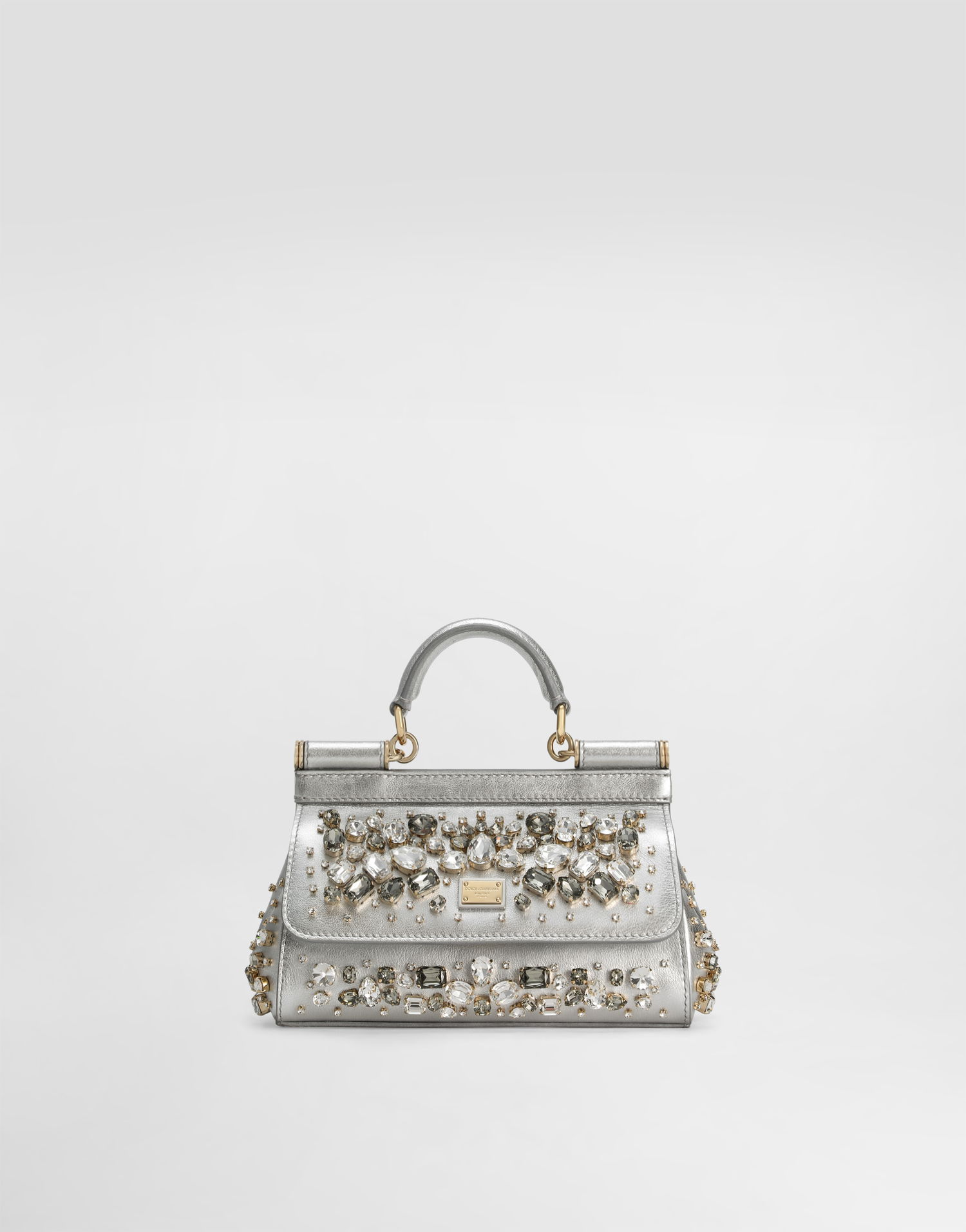 Дамска чанта Dolce & Gabbana Dolce & Gabbana Sicily Small Jewelled Handbag Металик | BB7116BH7438D708, 0