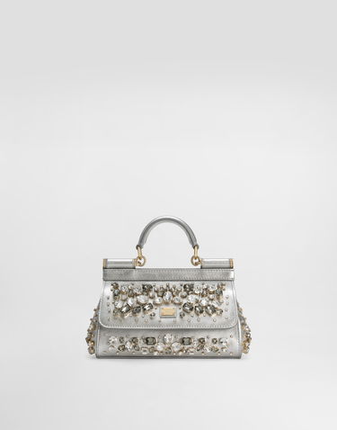 Дамска чанта Dolce & Gabbana Dolce & Gabbana Sicily Small Jewelled Handbag Металик | BB7116BH7438D708, 0