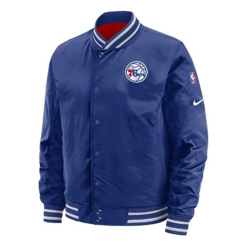 Яке бомбър Nike Philadelphia 76ers Reversible Jacket Синьо | AV6597-495
