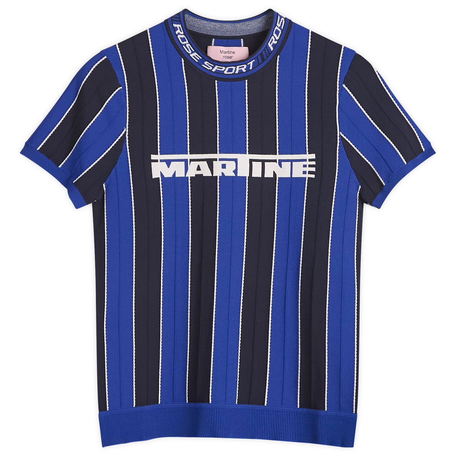 Пуловер Martine Rose Martine Rose Logo Moto T-Shirt, Size Large Синьо | 959YA12500-BLU, 0