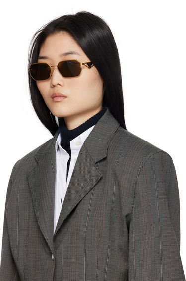 Слънчеви очила Prada Triangle Logo Sunglasses Кафяво | 0PR A51S 8056597967488, 3
