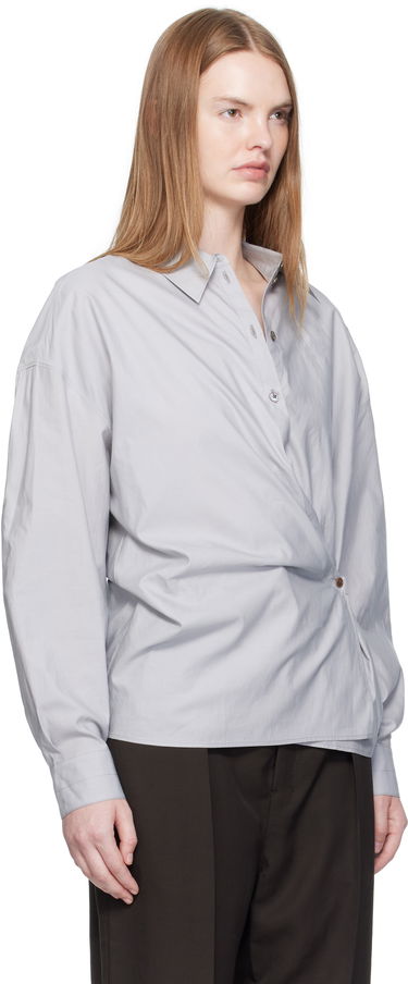 Риза LEMAIRE Straight Collar Twisted Shirt Бяло | SH1141 LF1500, 4