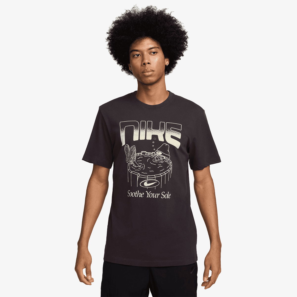Тениска Nike Nike Sportswear Soothe Your Sole T-Shirt Черно | HQ9264-045, 0