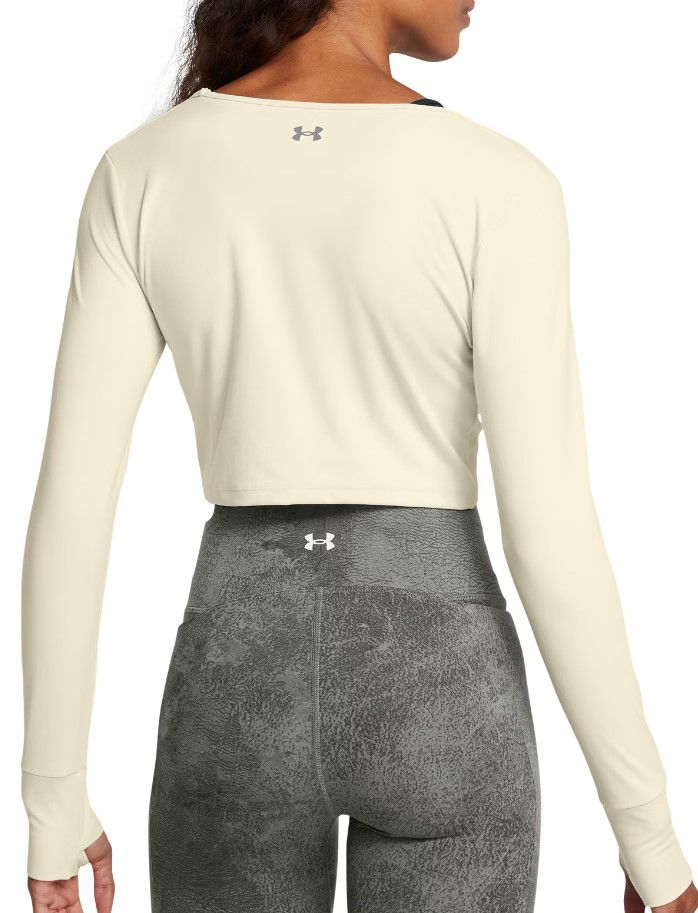 Съкратен топ Under Armour Workout Top Long Sleeve Бяло | 1386443-273, 1