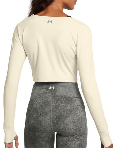 Съкратен топ Under Armour Workout Top Long Sleeve Бяло | 1386443-273, 1