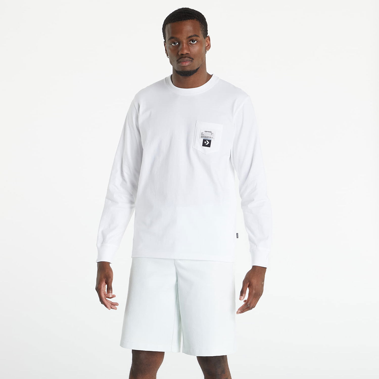 Тениска Converse Long Sleeve Pocket Tee Бяло | 10023693-A01, 0