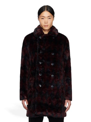 Argyle Faux-Fur Peacoat