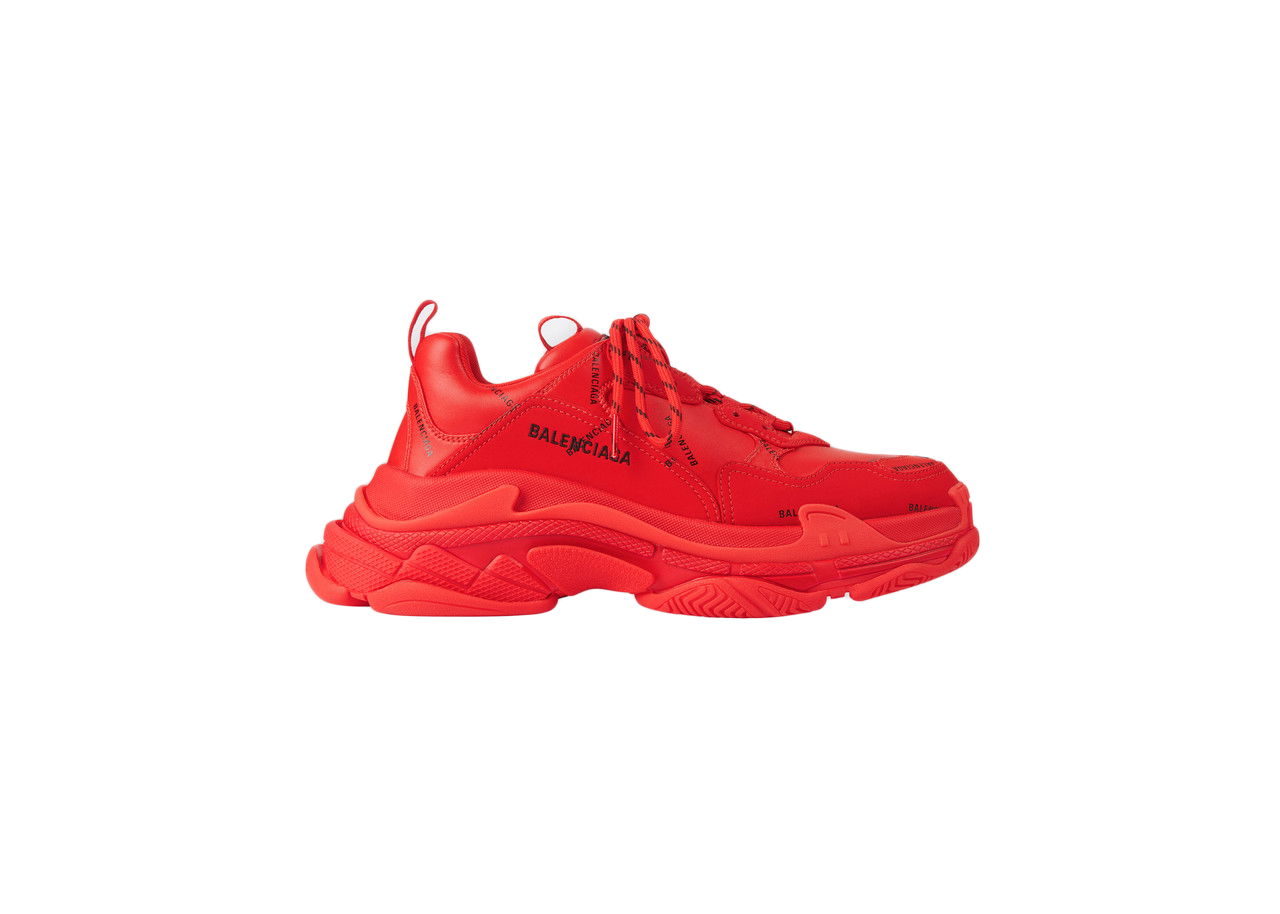 Кецове и обувки Balenciaga Triple S Allover Logo Red W Червено | 524039W2FA16010, 0