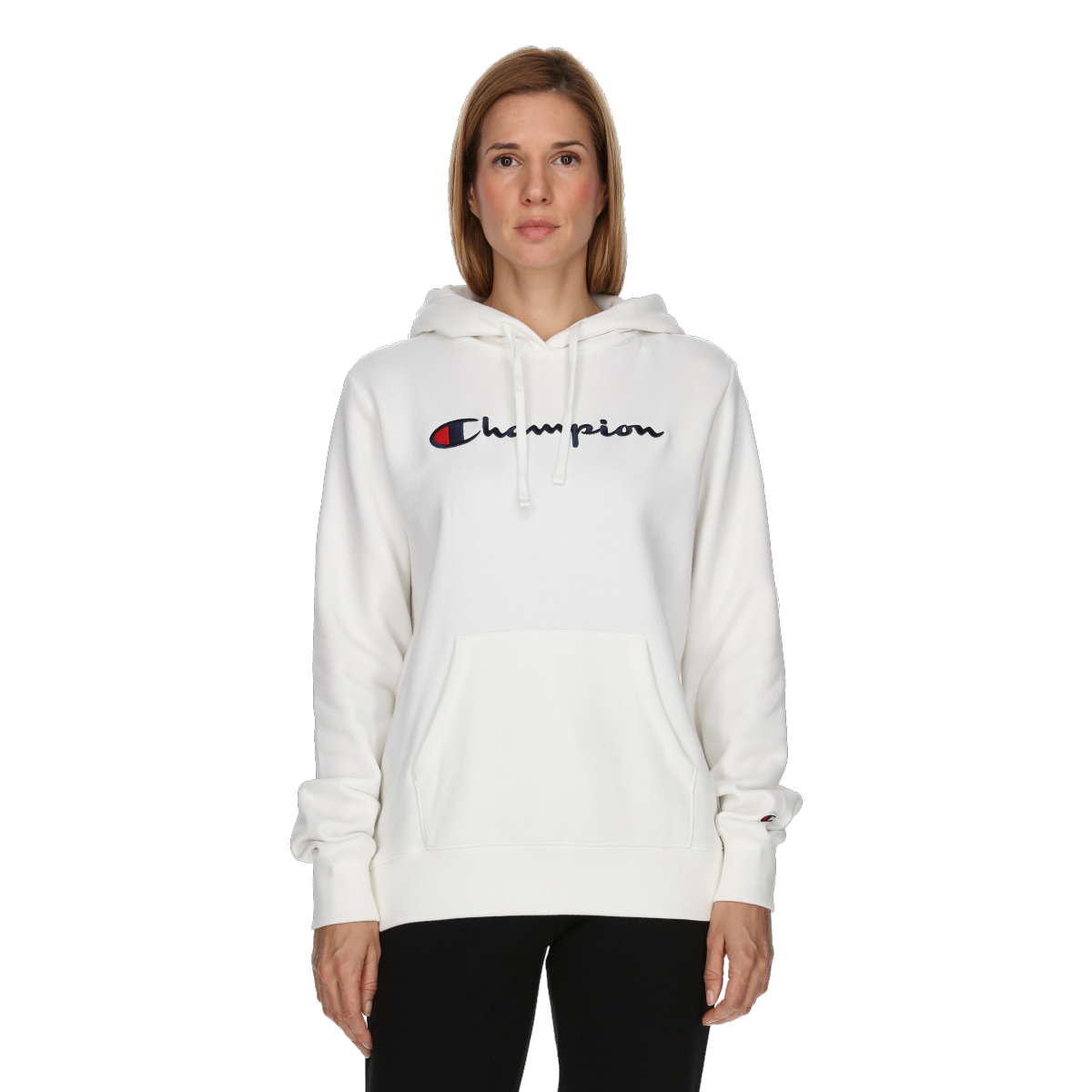 Суитчър Champion Pullover Hoodie with Script Logo Бяло | 117529-WW003, 0