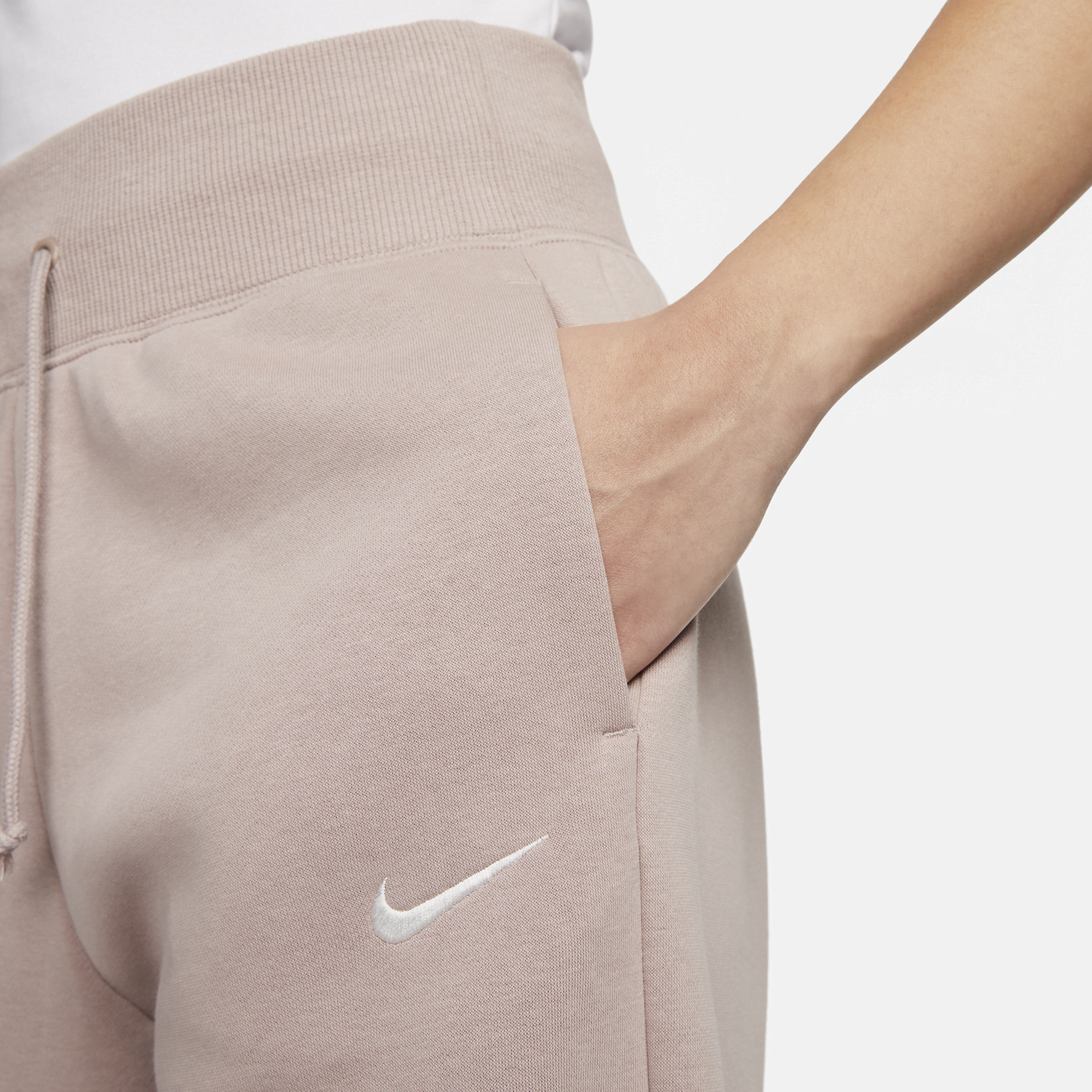 Спортни панталони Nike Phoenix Fleece Wide Pant Diffused Taupe/Sail Розово | DQ5615-272, 1