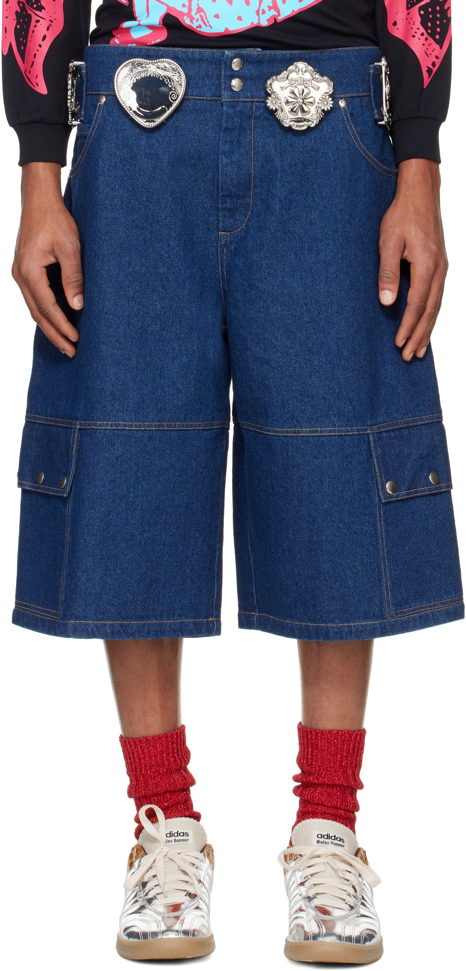 Къси панталони Chopova Lowena Chopova Lowena Balmy Denim Cargo Shorts Синьо | 4098, 0