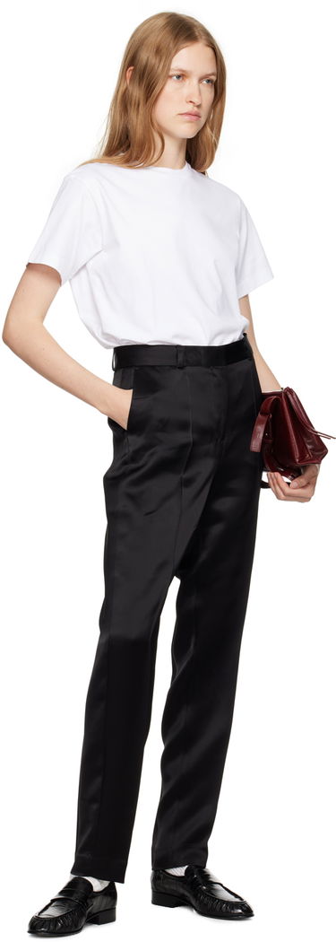 Панталони TOTEME Low-Waist Satin Trousers Черно | 244-WRB0228-FB0208, 3