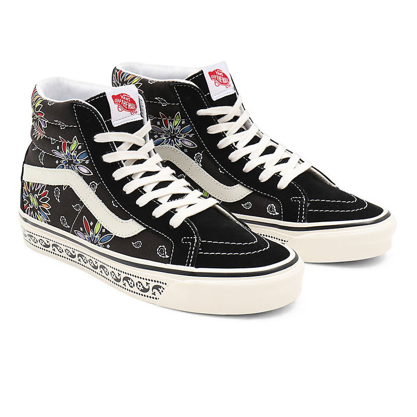 Кецове и обувки Vans Anaheim Factory Sk8-Hi 38 DX Paisley Черно | VN0A38GF9GG