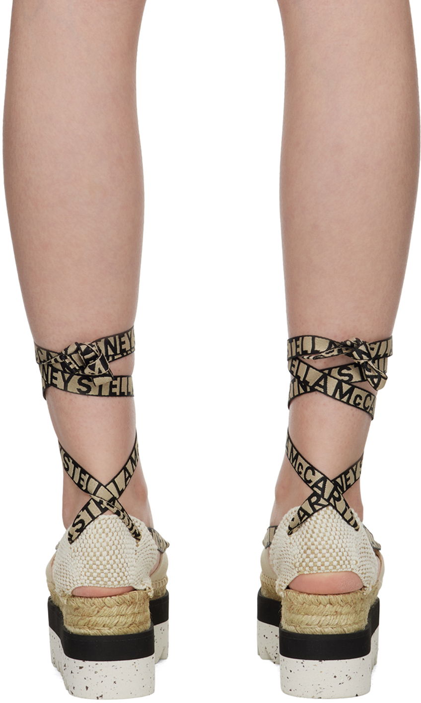 Аксесоари Stella McCartney Stella McCartney Gaia Little Black Bunny Espadrille Wedges Бежово | 810190N0222, 1