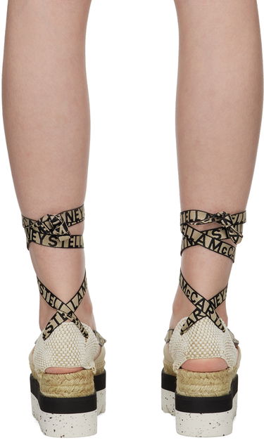 Аксесоари Stella McCartney Stella McCartney Gaia Little Black Bunny Espadrille Wedges Бежово | 810190N0222, 1