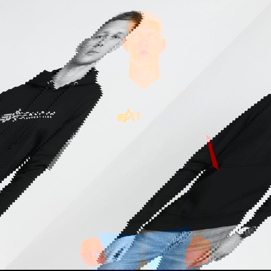 Суитчър Alpha Industries Alpha Label Hoody Черно | 118331 03, 0