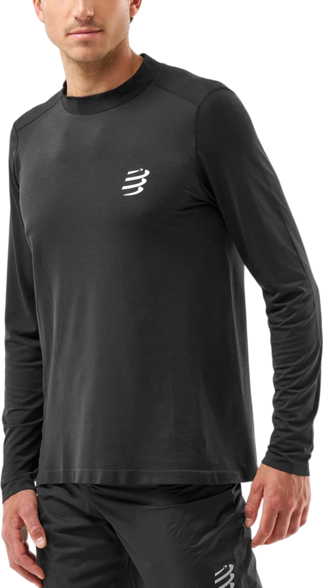 Тениска Compressport Performance LS T-Shirt Черно | atsm4949002